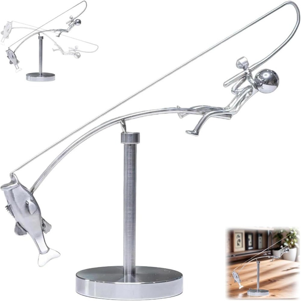 Handmade Kinetic Fishing Sculp – Newton Cradle Large Bewertung und Preis