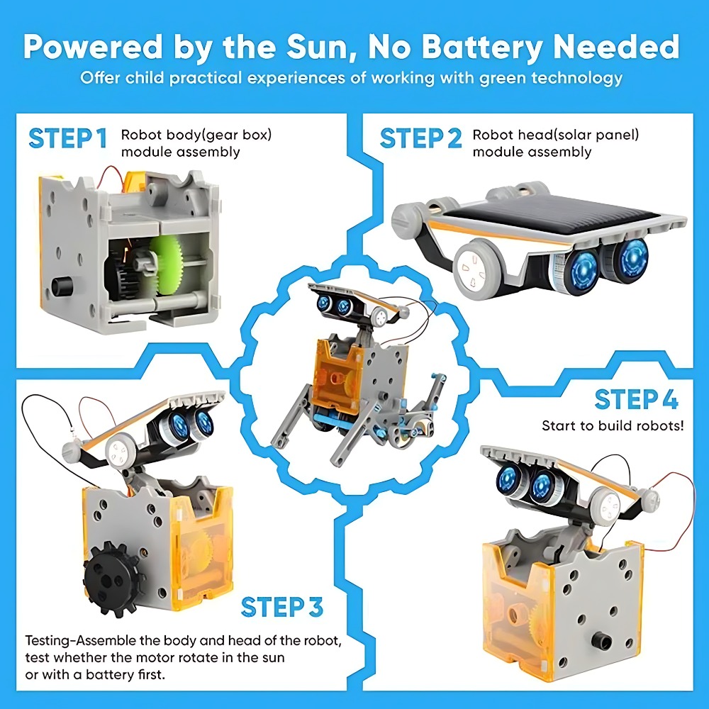 Solar Robot Building Blocks 12 – Science Toys Diy Bewertung und Preis