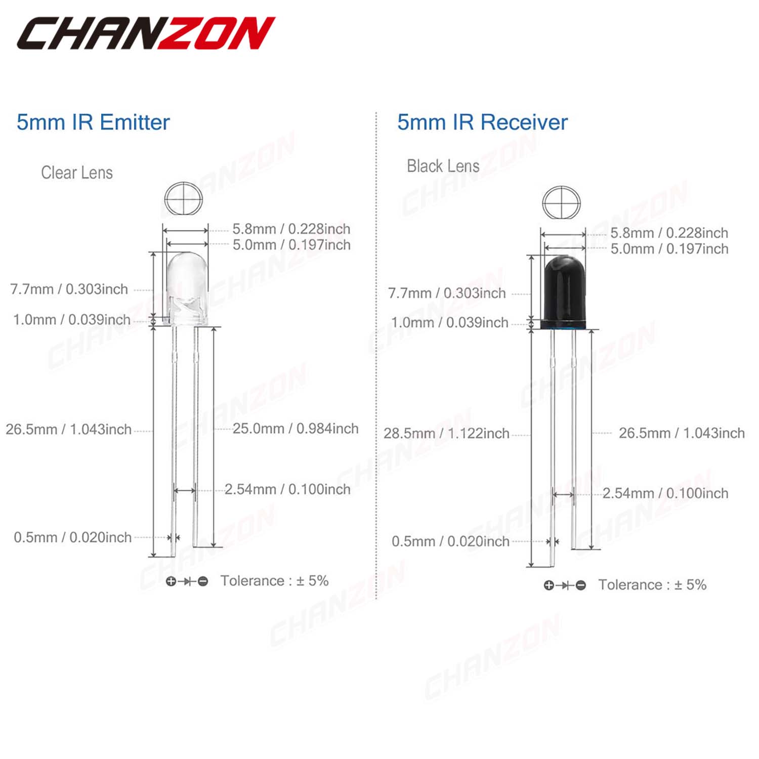 3mm 5mm 10mm IR LED Diode Tran – Science And Hobby Bewertung und Preis