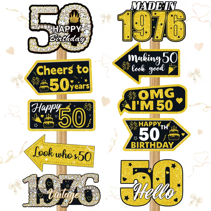 50th Birthday Yard Signs Black – Science Of Happiness Bewertung und Preis