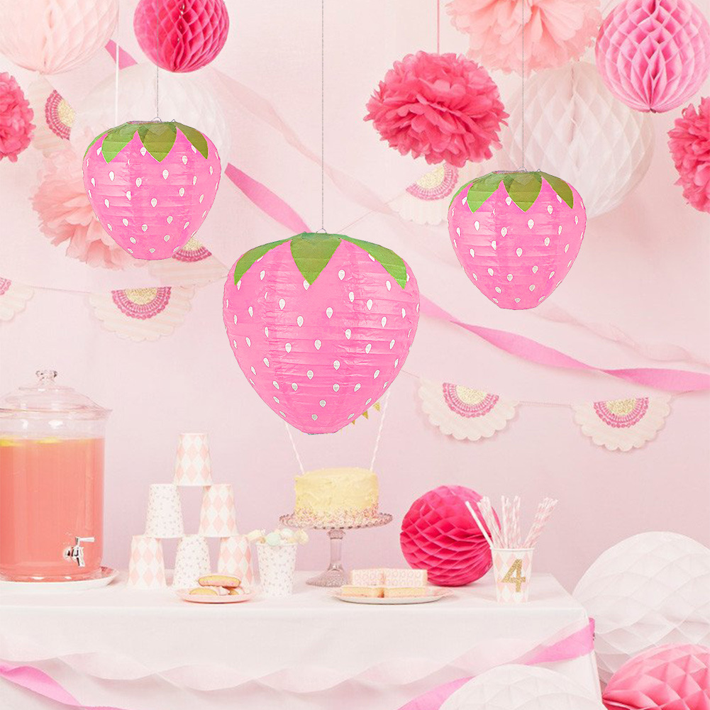 Pink Strawberry Paper Lantern  – Science Of Happiness Bewertung und Preis