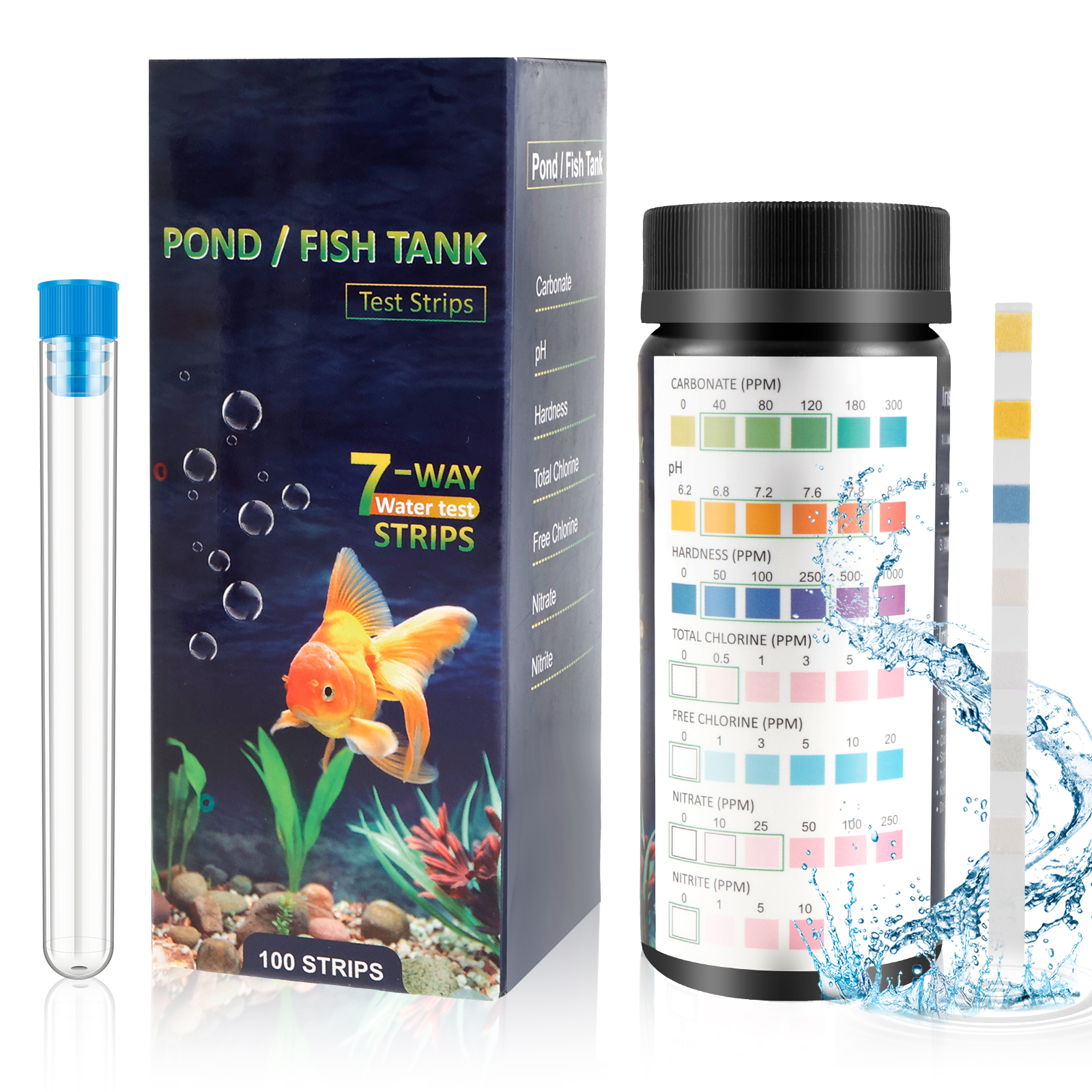100Pcs 7 in 1 Aquarium Test St – Water Testing Kit Bewertung und Preis